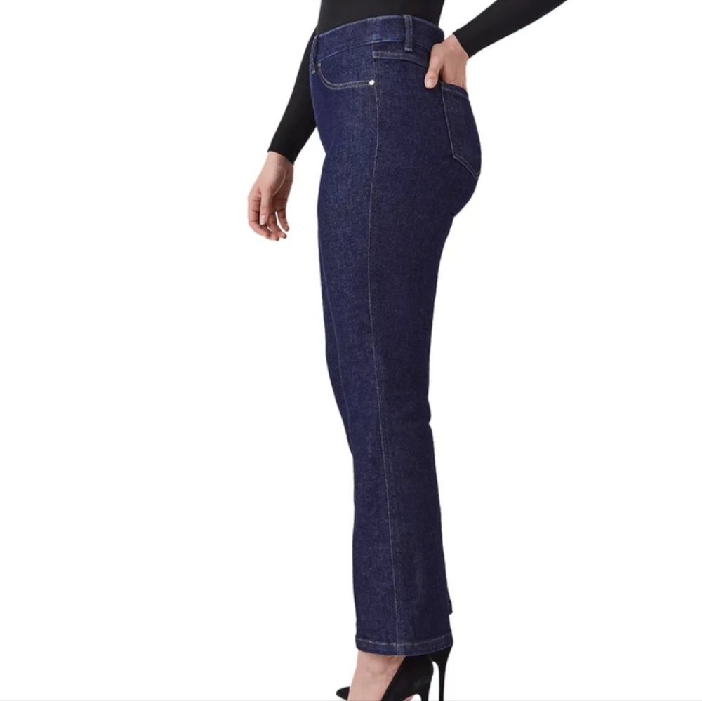 Spanx raw indigo straight leg jeans